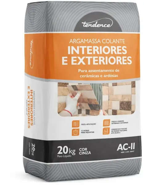Argamassa Tendence ACII Externo Cinza 20kg