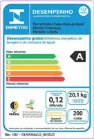Máquina de Lavar Roupas Colormaq LCS20 20Kg Prata 110V