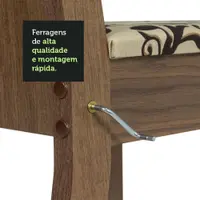 Conjunto Sala de Jantar Madesa Maris Mesa Tampo de Madeira com 6 Cadeiras Rustic/Bege Marrom
