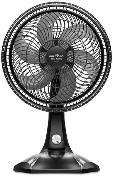 Ventilador de Mesa Britânia BVT301 6 Pás 30cm 60W Preto 110V