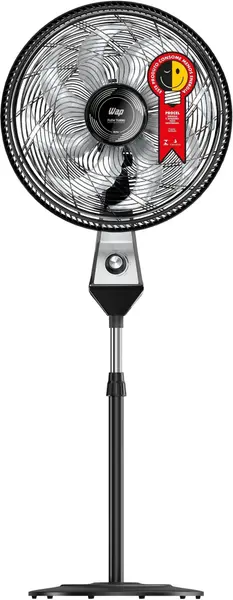 Ventilador de Coluna Wap Flow Turbo 8 Pás Preto e Cinza 220V