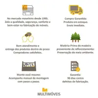 Cozinha Completa 5Pç C/ Armário E Balcão Mp3689 Veneza Preta