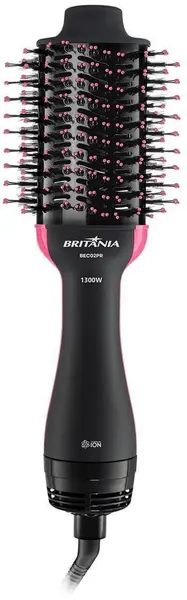 Escova de Cabelo Secadora Britânia BEC02PR Preto e Rosa 1300W Bivolt
