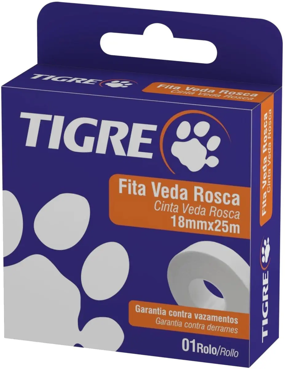 Fita Veda Rosca Tigre 18mm 10m