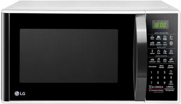 Forno Microondas LG Solo MS3091BC 30 Litros Branco Limpa Fácil 220V