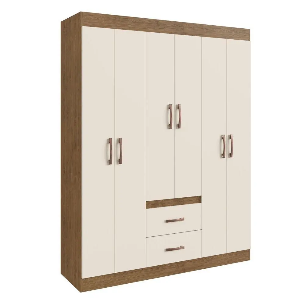 Guarda-Roupas 6 Portas 2 Gavetas Multimóveis CR35111