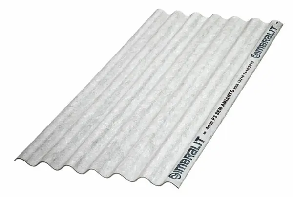Telha de Fibrocimento Imbralit Sem Amianto 4mm 244x50Cm
