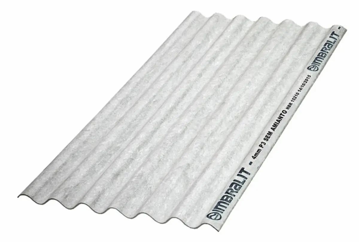 Telha de Fibrocimento Imbralit Sem Amianto 4mm 244x50Cm