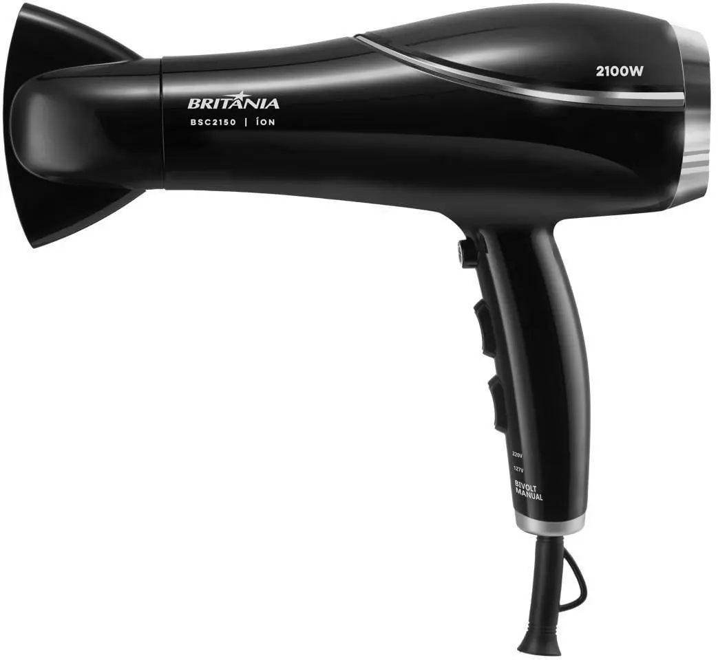 Secador de Cabelo Britânia Bivolt 2100W BSC2150 Preto