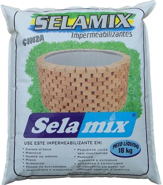 Impermeabilizante Selamix Elimine Água Cinza 18Kg