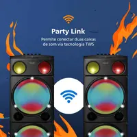 Caixa de Som Philips Party Speaker TAX5509/78 2400W Bivolt Preto