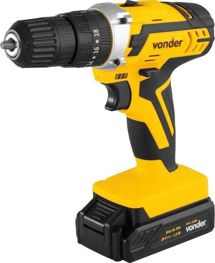 Parafusadeira e Furadeira de Impacto a Bateria Vonder PFV238I 20V Bivolt