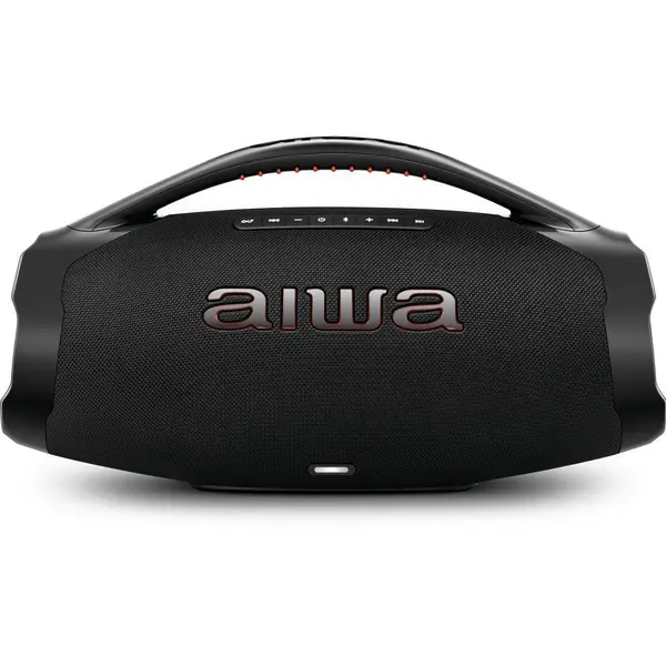 Caixa De Som Boombox Plus Aiwa BBS-01-B 200W Bluetooth 30h IP66 USB Preto Boombox AWS-BBS-01-B Bivolt