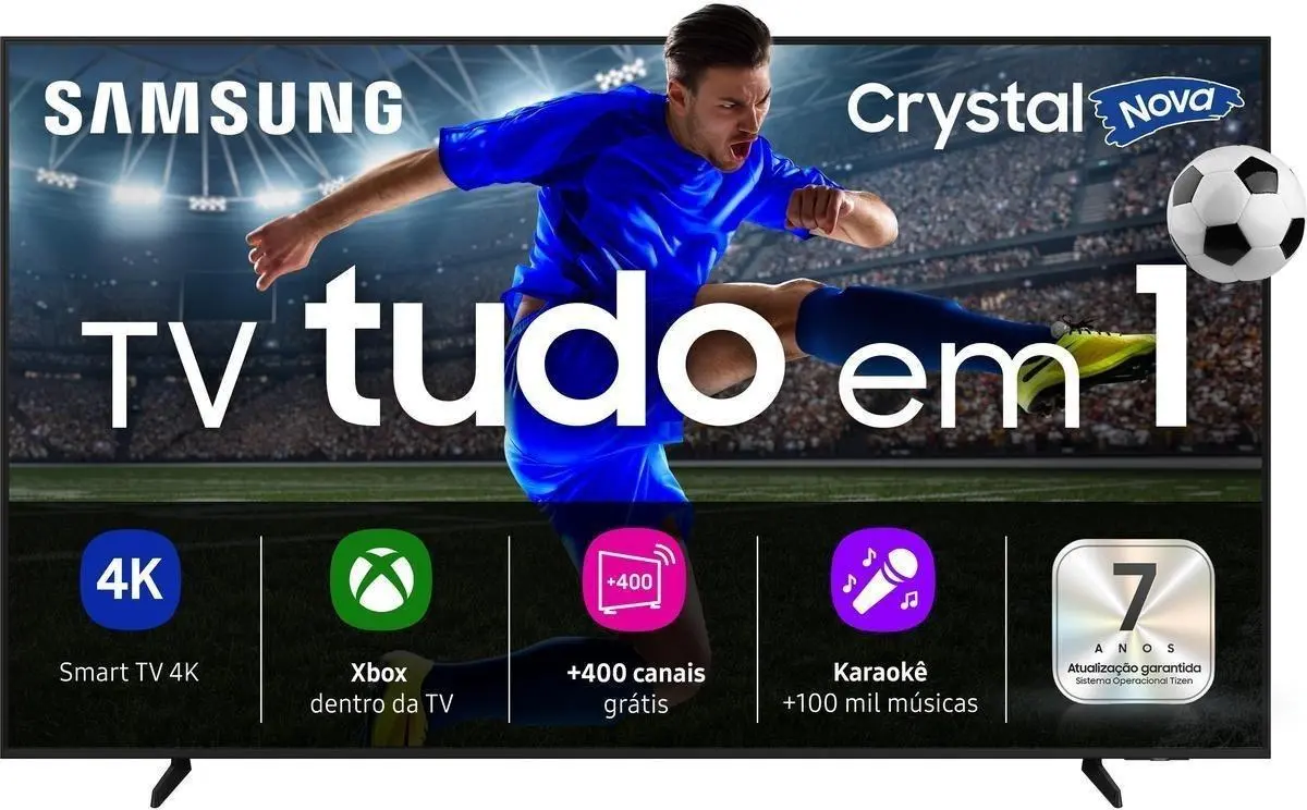 Smart TV / Televisor Samsung 65" UHD 4K U8600F 2025 Processador Crystal4K Canais Gratuitos 7 Anos de Atualização Com Alexa