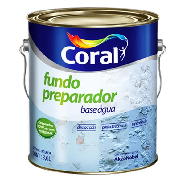 Fundo Preparador Parede Coral Base Água 3,6L