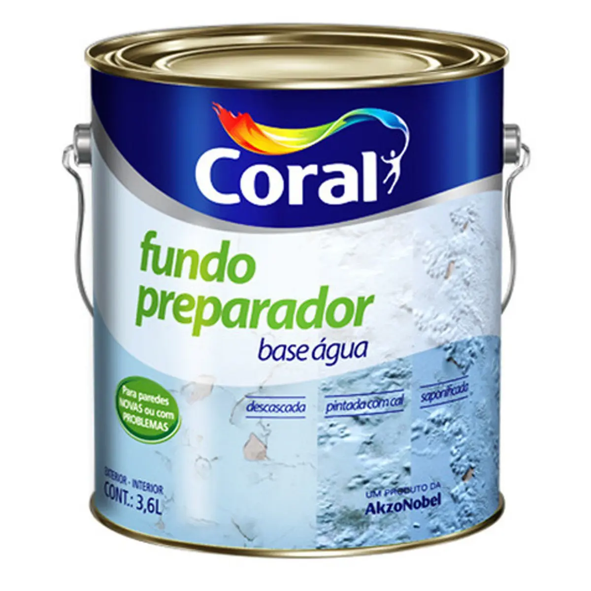 Fundo Preparador Parede Coral Base Água 3,6L