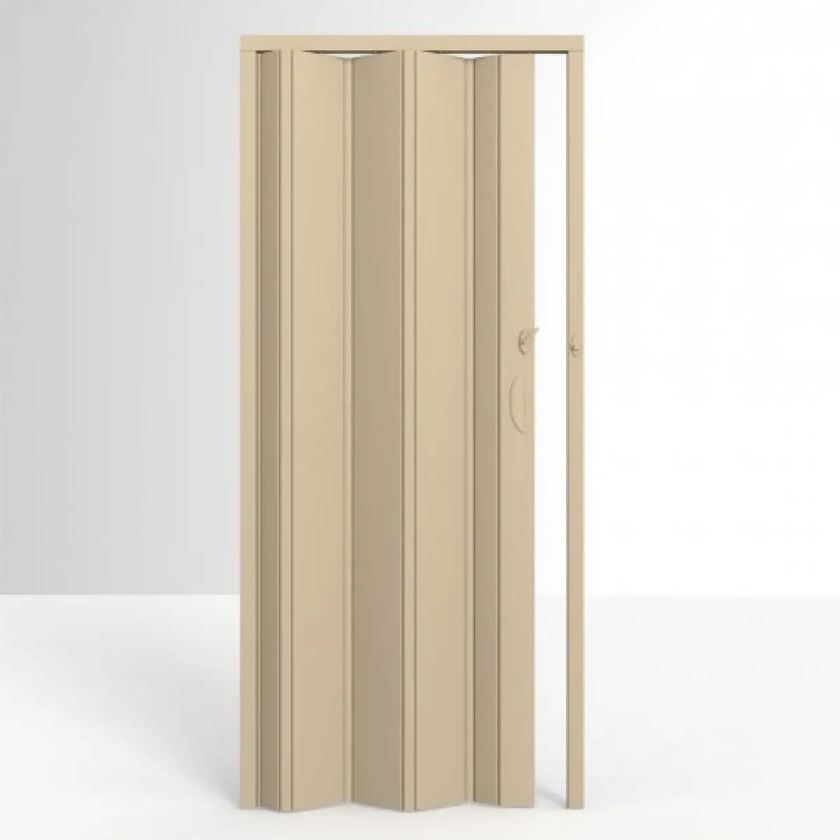 Porta Sanfonada de PVC Plasflex Bege 90x210cm