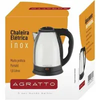 Chaleira Elétrica Agratto CE02 Aço Inox 1,8 Litros 220V