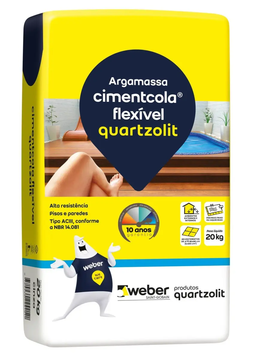 Argamassa Quartzolit Interna/Externa AC3 20Kg