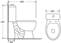Vaso Sanitário Acqua Com Caixa Acoplada Ploft 8137a Assento SoftcloseAcionamento 3/6litros Com Acessórios Branco