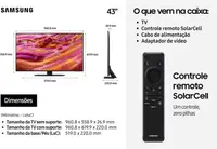 Smart TV Samsung Vision AI 43" NEO QLED 4K QN90F 2025 Processador comAI, Tela Matte, Modo Game, 7 Anos de Atualização com Alexa