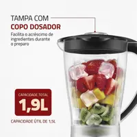 Liquidificador Mondial L-550-BC Easy Power Preto 550W 220V