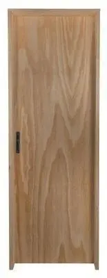 Porta de Madeira Pinus Montada Interna 2548 70x213x14cm Fechadura Cromada Direita