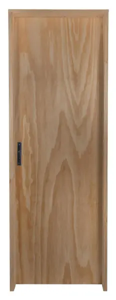 Porta de Madeira Pinus Montada Interna 2549 70x213x14cm Fechadura Cromada Esquerda