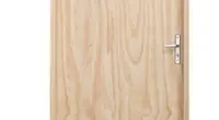 Porta de Madeira Pinus Montada Interna 2563 80x213x14cm Fechadura Cromada Direita