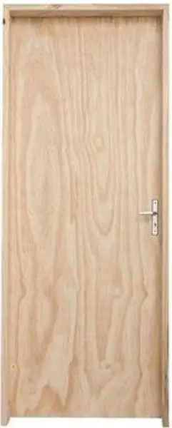 Porta de Madeira Pinus Montada Interna 2564 80x213x14cm Fechadura Cromada Esquerda