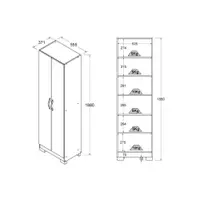 Armário Multiuso Ditália 2 Portas DM-579
