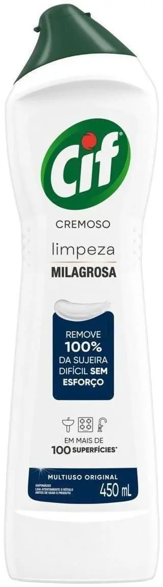 Limpador Cif Cremoso Limpeza Milagrosa Original 450ML