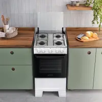 Fogão a Gás de Piso 4 Bocas Atlas Mônaco Plus com Acendimento AutomáticoBranco Bivolt