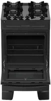 Fogão a Gás de Piso 4 Bocas Atlas Mônaco Top Glass Preto com AcendimentoAutomático Bivolt