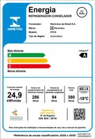 Geladeira / Refrigerador Electrolux IF41S Duplex Inverter 380 Litros Inox 110V