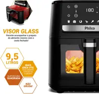Fritadeira Elétrica / Air Fryer Philco PAF95A 9,5 Litros Preta 220V