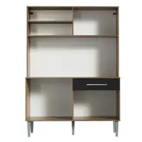 Cozinha Completa Compacta 120cm Life Rústico Preto Madesa