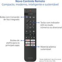 Smart Tv / Televisor Philips 50" 50PUG7300/78 50 UHD 4K comando de VozTitan OS