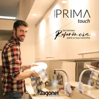 Torneira Eletrônica Zagonel Prima Mesa e Parede Branco 5500W 220V