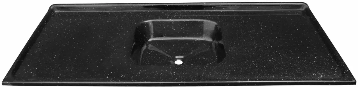 Pia de Cozinha com Cuba Flipper Marmorite Preto 120x14x56cm