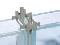 Espaçador / Separador de Tijolo de Vidro Moldimplas 10mm Branco Pacote com 10 Unidades