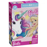 Quebra-Cabeça - Barbie - 60 Peças - 23cm x 31cm - Grow