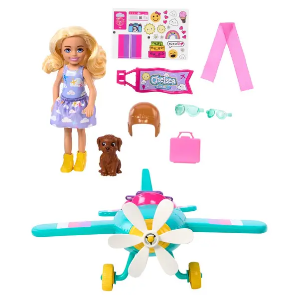 Conjunto Boneca E Acessórios - Barbie - Chelsea Piloto De Avião - Mattel