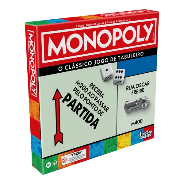 Jogo de Tabuleiro - Monopoly - De 02 a 06 Jogadores - Hasbro