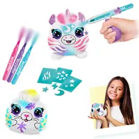 Conjunto de Artes - 2 Mini Pelucia - Surpresa - Para Pintar - Airbrush - Fun