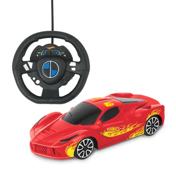Carro De Corrida - Hot Whells - Sprint 1:24 Rc - 2 Canais - Vermelho