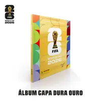 Box Caixa Premium - Fifa - Copa Do Mundo 2026 - Álbum Capa Dura Ouro Com 350 Figurinhas - Panini