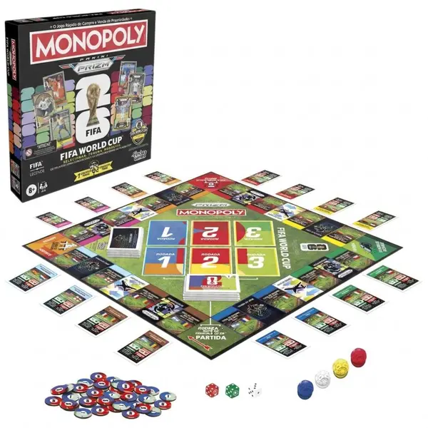 Jogo De Tabuleiro - Monopoly - FIFA - Copa Do Mundo - Hasbro