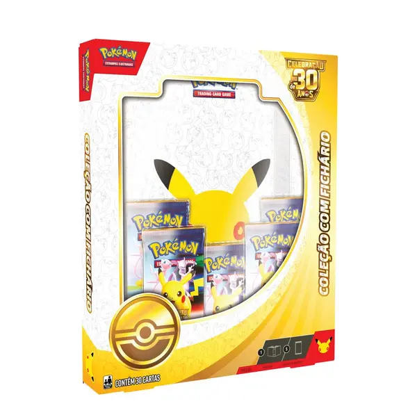 Box - Pokémon - Coleção Fichário  - Especial 30 Anos - Copag