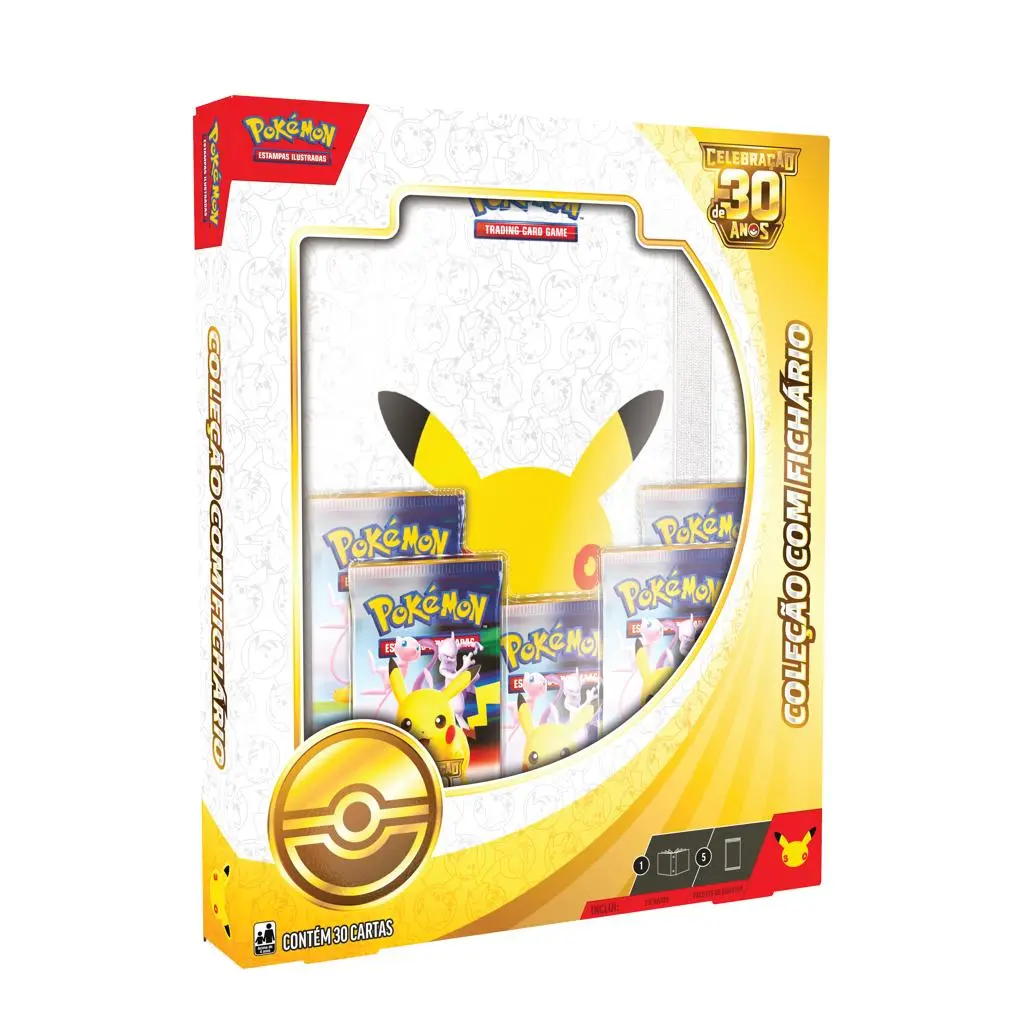 Box - Pokémon - Coleção Fichário - Especial 30 Anos - Copag